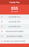 Madstar Mobile Plans $55/mo Popular Plan - Unlimited Talk Text & Data (high bandwidth speeds) Wireless Plans