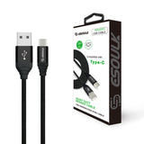 Canvas Cable 6.6ft For Type-C In Black