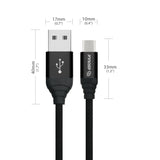 Canvas Cable 6.6ft For Type-C In Black