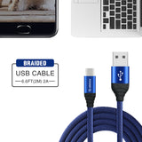 Canvas Cable 6.6ft For Type-C In Blue