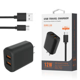 Micro Portable Travel Home Charger With Built In Cable