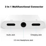 iPhone 3 in 1 Lighting to 3.5mm Headphone Jack Adapter