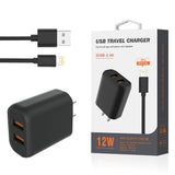 iPhone Portable Travel Home Charger With Built In Cable