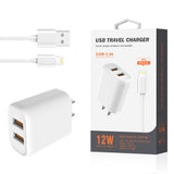 iPhone Portable Travel Home Charger With Built In Cable